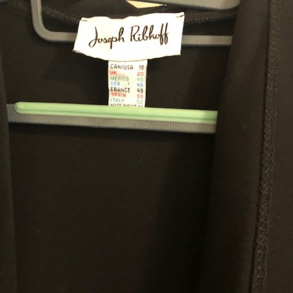 Joseph Ribkoff light coat size 18 long ,with leather on sleves - Picture 5 of 5